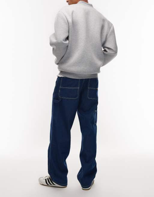 Vans drill chore loose fit carpenter denim jeans in indigo, 3 of 5