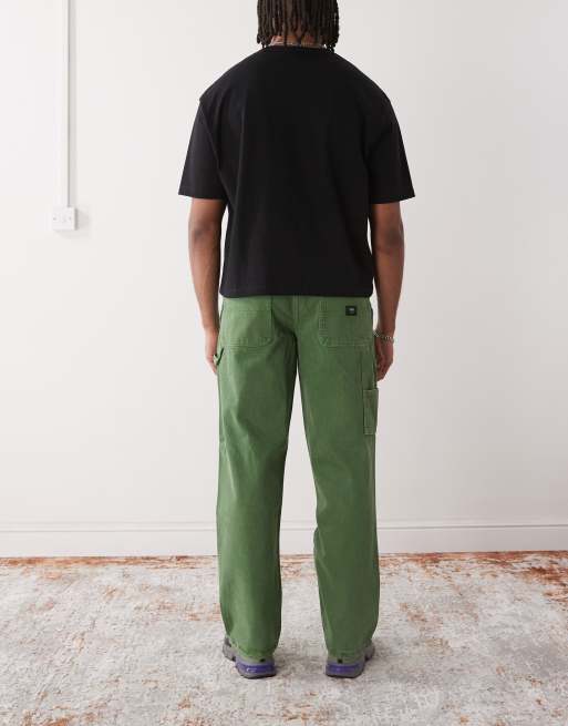 Vans drill chore loose fit denim carpenter pants in green ASOS