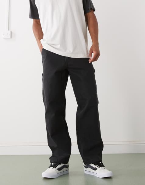 Vans - Drill Chore - Losse timmermansbroek in zwart met vintage wassing - view 1