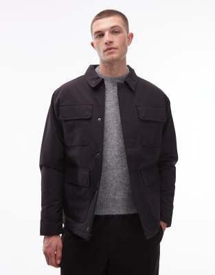 Vans Men's Black Drill Chore Nylon Jacket In