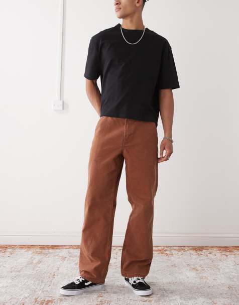 Vans - Drill Chore - Pantalon ample style charpentier - Marron foncé délavé vintage - view 1