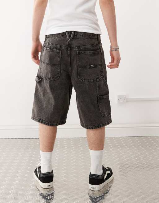 Vans - Drill Chore - Pantaloncini di jeans ampi nero slavato, 4 di 5