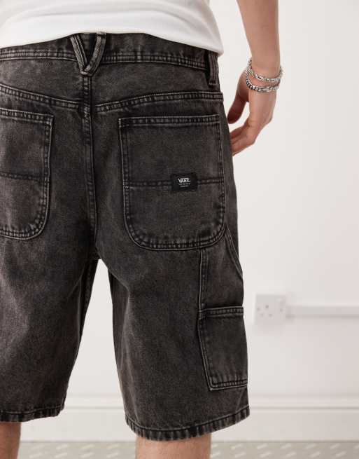 Vans - Drill Chore - Pantaloncini di jeans ampi nero slavato, 5 di 5
