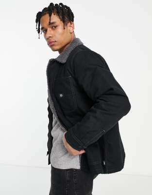 Vans Drill Chore sherpa jacket in black