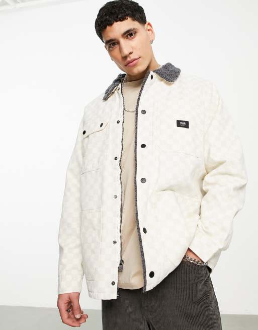 Vans Drill Chore sherpa jacket in cream | ASOS