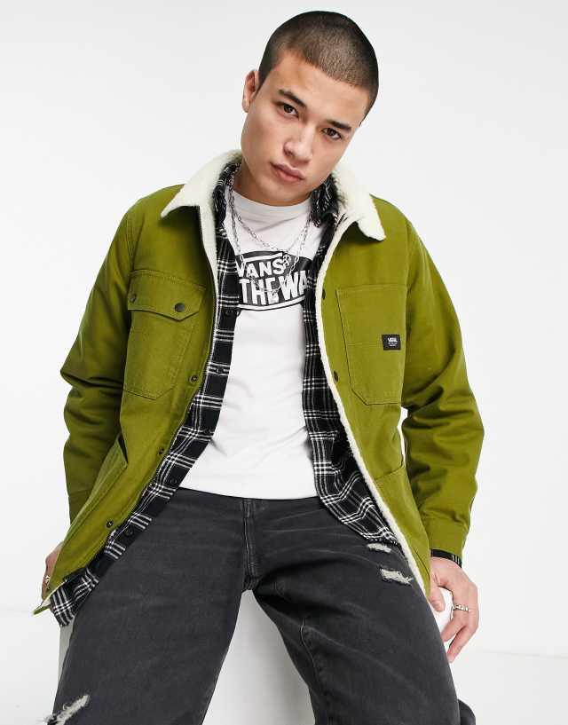 Vans Drill Chore sherpa jacket in green