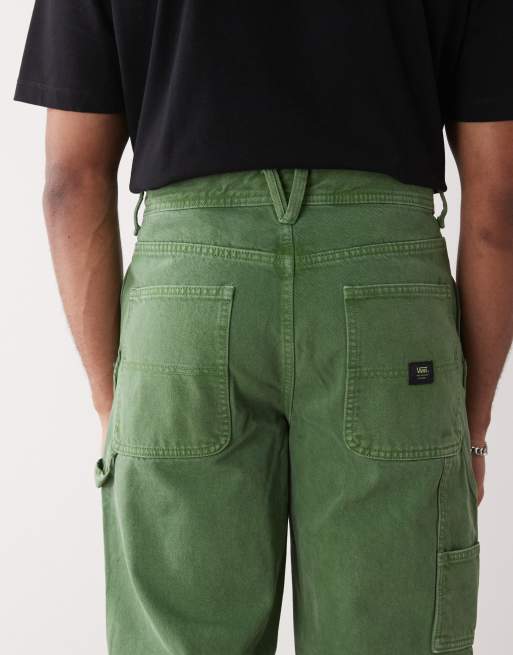 Vans – Drill Chore – Zielone spodnie jeansowe typu carpenter o luźnym kroju, 5 z 5