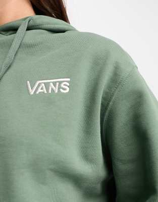 Vans Drop V crop full zip hoodie in duck green Exclusive at ASOS