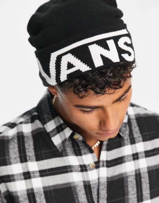 Drop cuff in | beanie ASOS Vans V black