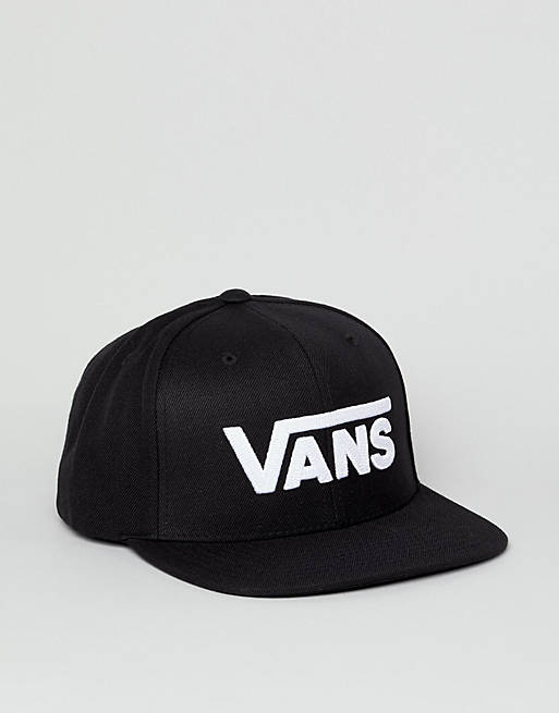 Vans Drop V II Snapback Cap In Black VA36ORY28 | ASOS