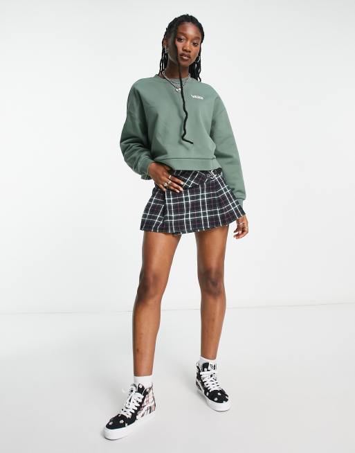 Vans Drop V sweatshirt in green Exclusive at ASOS