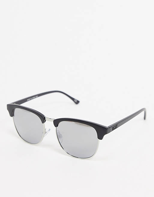  Vans Dunville sunglasses in black with silver mirror lens 