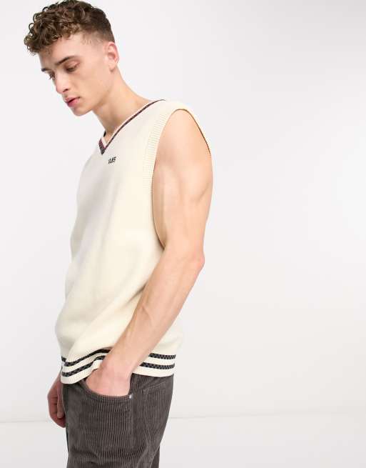 Vans Courtyard Sweater Vest - Black and White Layering Sweater