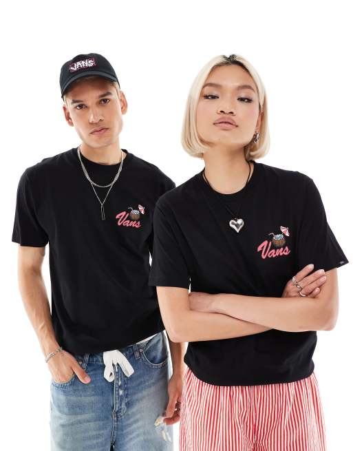 Vans – Easy Going – Svart t-shirt med tryck baktill