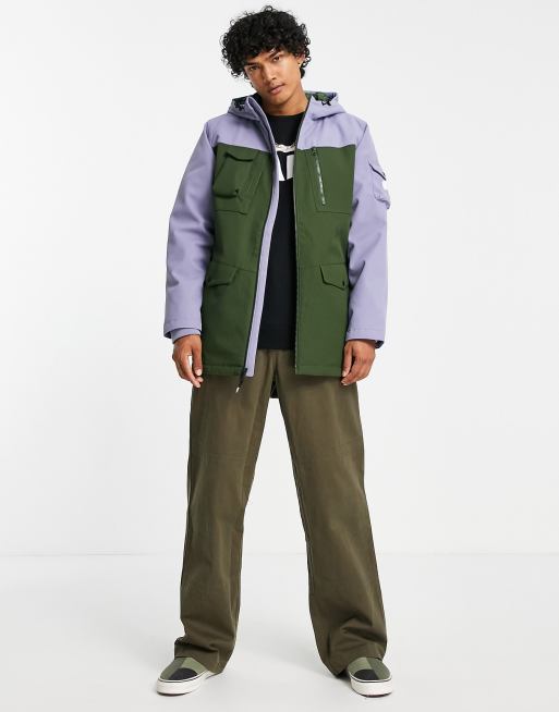 Vans elevated MTE parka in green and blue