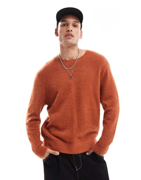Vans elmsford solid crew sweater in burnt orange - view 1