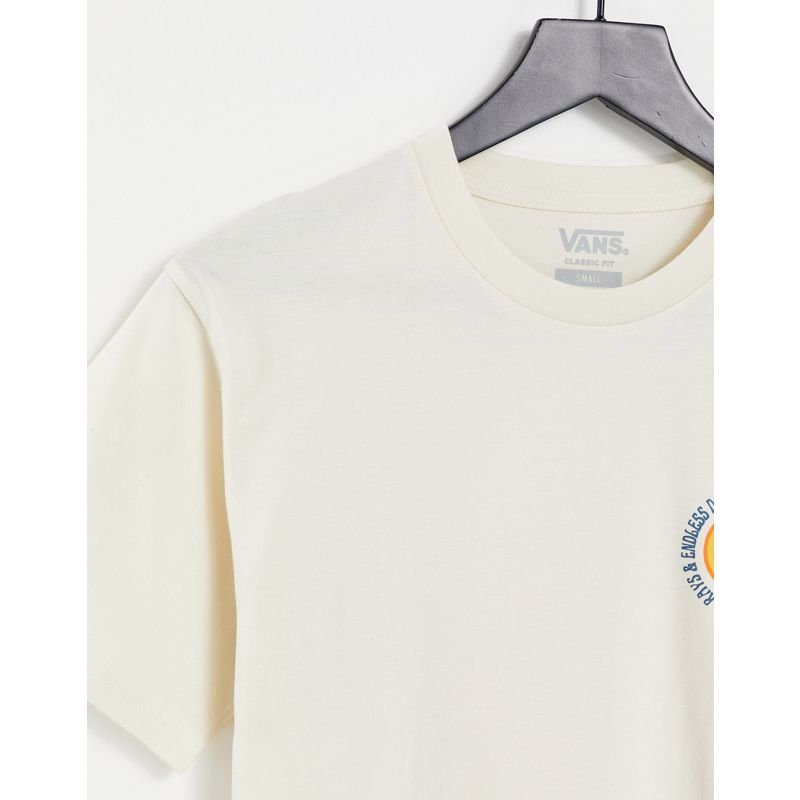 Donna Activewear Vans - Endless Rays - T-shirt bianco sporco con stampa sulla schiena