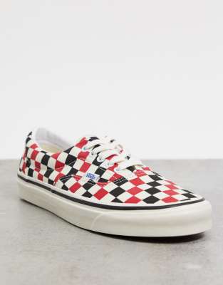 Vans era 95 two tone check plimsolls in multi