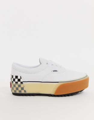 vans semelle epaisse blanche