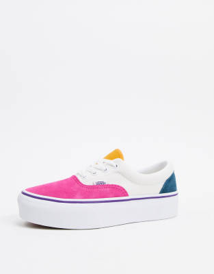 vans era colour block trainers