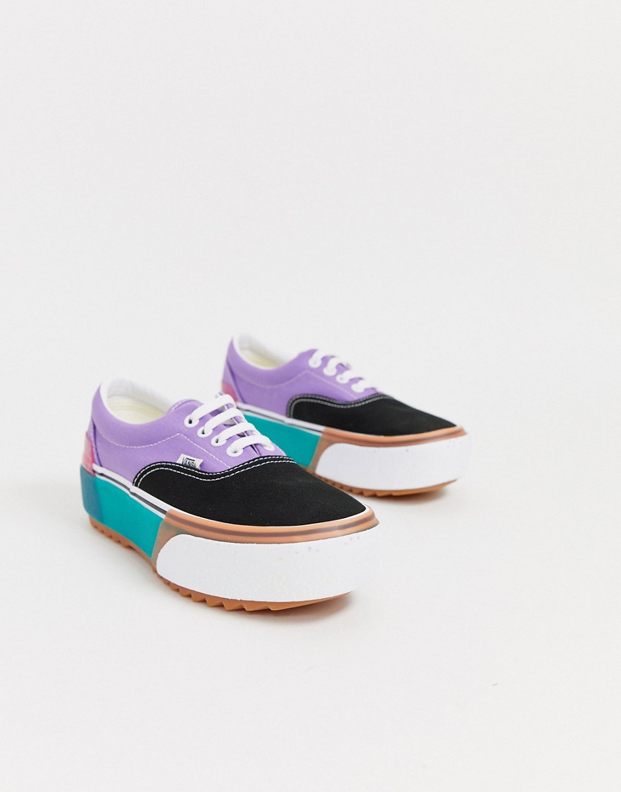 Vans – Era – Blockfärgade sneakers med tjock sula-Flerfärgad