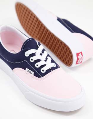 vans bleu marine et rose