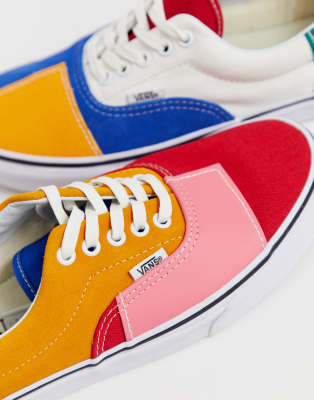 vans era color block sneakers in multi