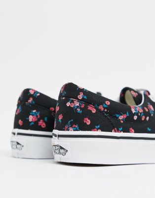 vans floral era noir