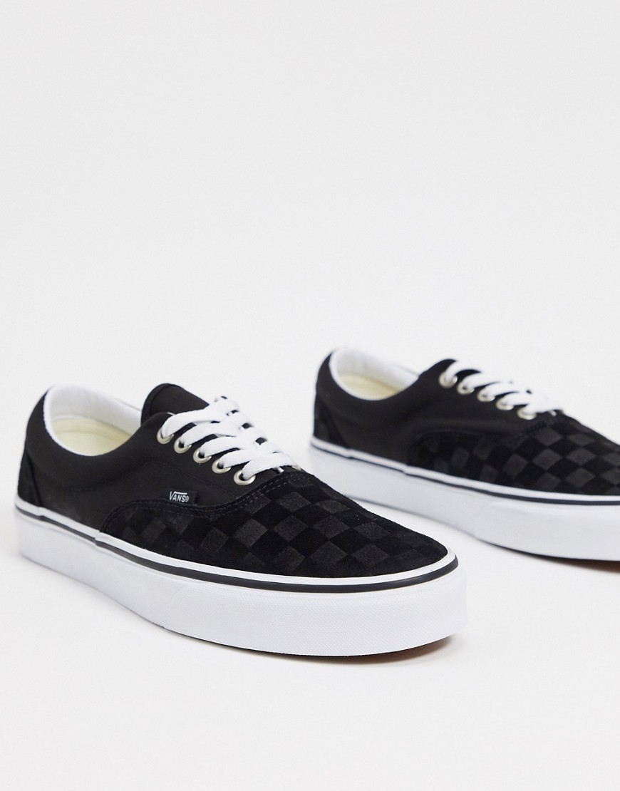 Vans - Era - Geblokte sneakers met textuur in zwart/wit