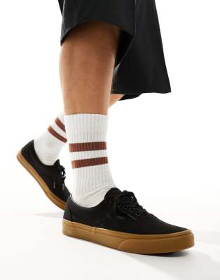 Vans Era gum sole trainers in black