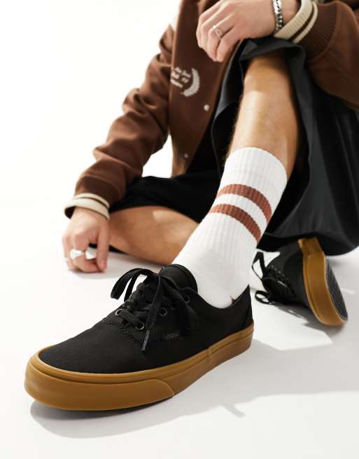 Vans Era gum sole trainers in black ASOS