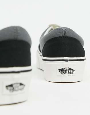 vans era platform black