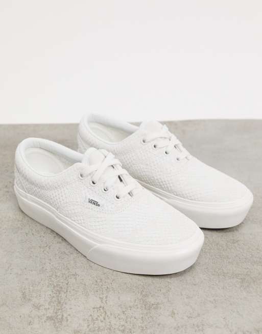 Vans Era Platform Animal Emboss sneakers in white