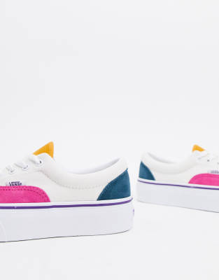 vans era color block platform shoes