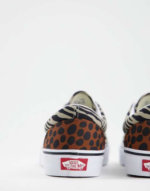 Vans Era Safari Multi animal print sneakers in black ASOS - Main Image