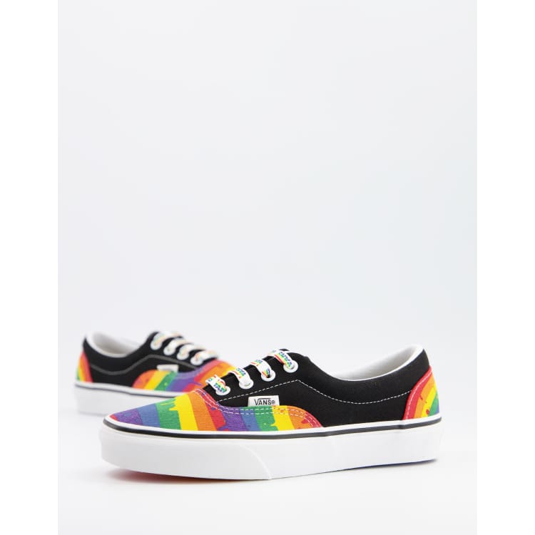 Vans bianche clearance arcobaleno