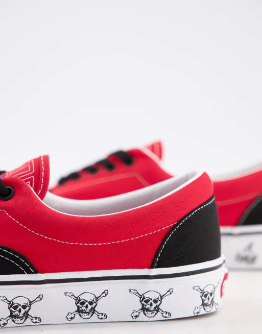 Vans discount zwart rood