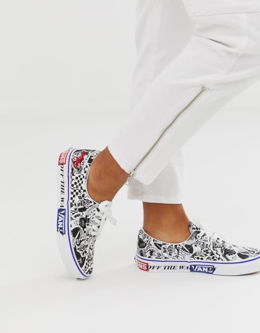Vans - Era - Sneakers met print in zwart/wit