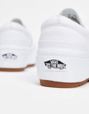 vans leather era stacked