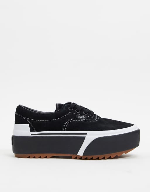 Vans era hot sale suede black