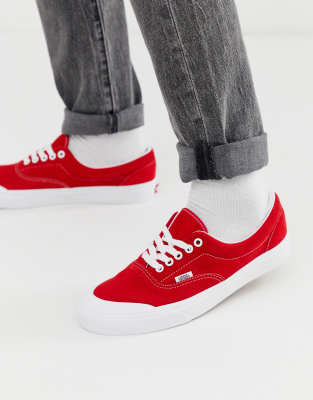 vans era red and white