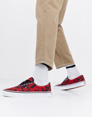 vans tie dye era red