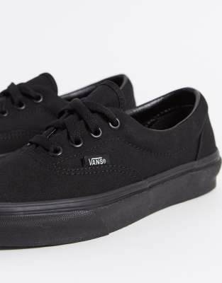 vans era trainers black