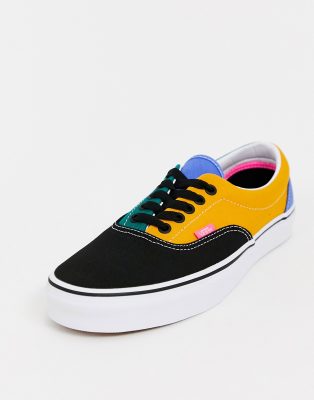 vans era stacked colour block trainers