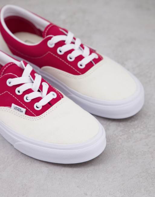 Vans Era trainers in red and white