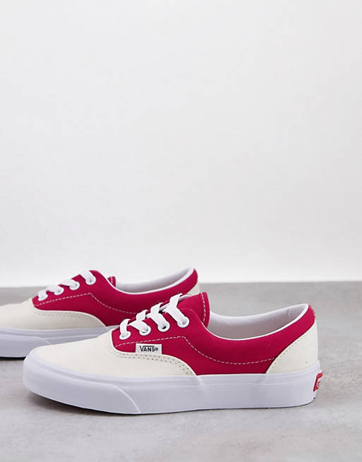 Vans Era trainers in red/white