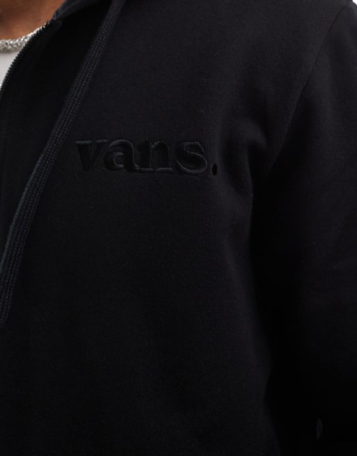 Felpa vans con zip nera online