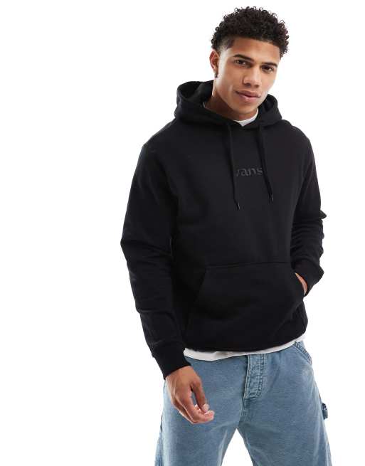 Vans Essential Felpa con cappuccio taglio comodo nera ASOS