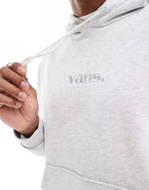 Vans Essential Felpa con cappuccio vestibilita comoda grigio chiaro melange ASOS