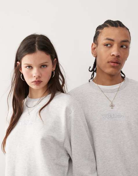 Vans - Essential - Lysegrå sweatshirt i afslappet pasform - view 1